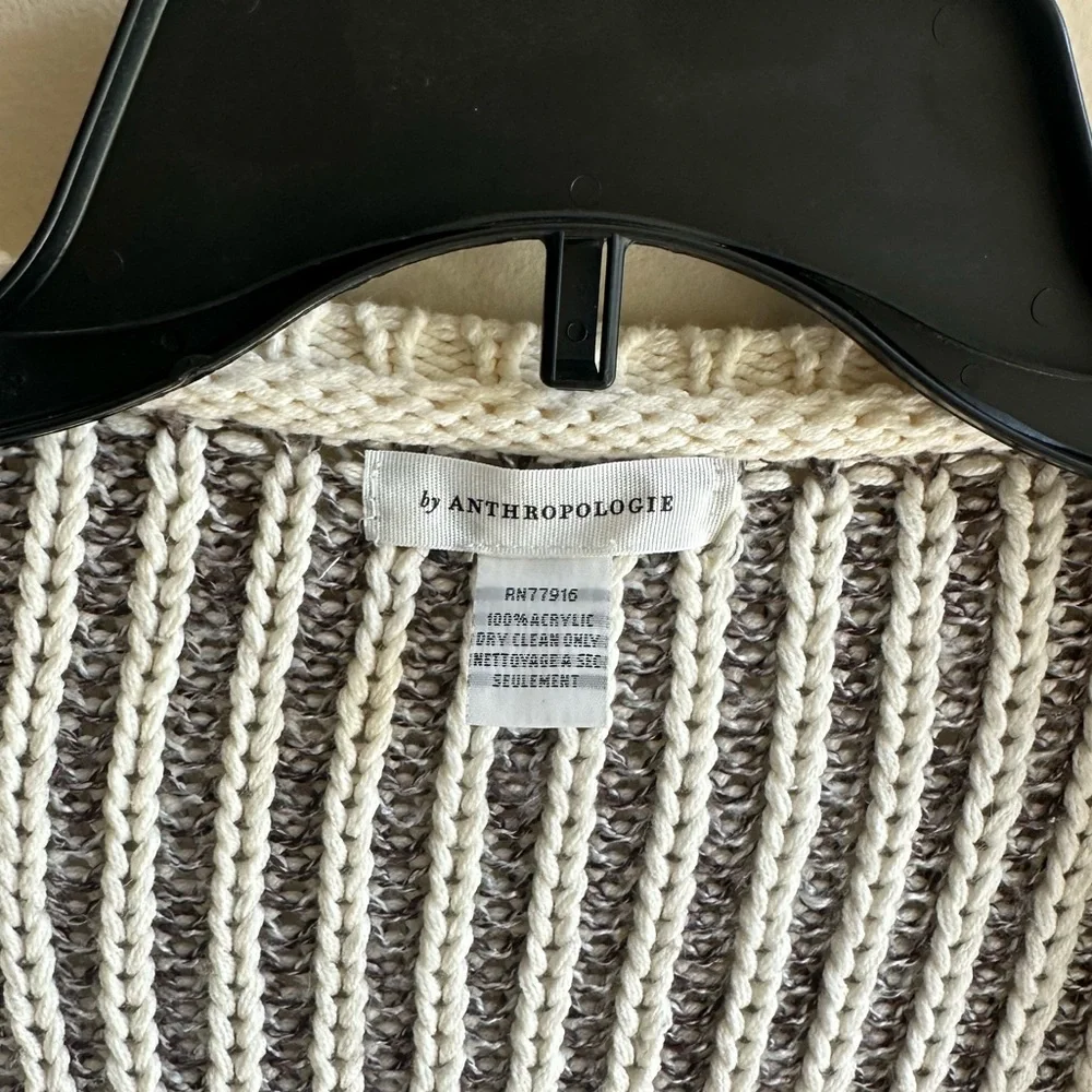 Anthropologie Black and Cream Knit Poncho - Picture 6 of 13